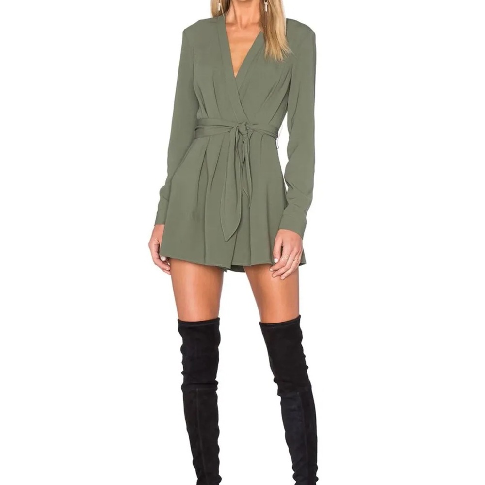 The Fifth Label Khaki Long Sleeve Romper